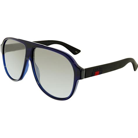 occhiale gucci 0009s|Gucci Flash Blue Pilot Sunglasses GG0009S 004 59  .